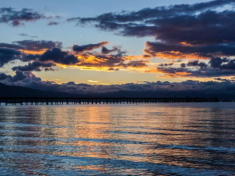 Sunset at the lake. (not from property)
