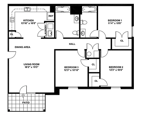 Floor plan 3a2m MKT