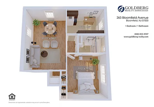 Floor plan One Bedroom