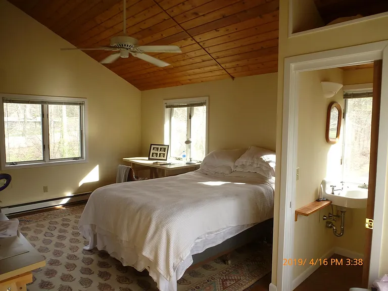 Master bedroom is on the second floor with 1/2 bath 
Full bath on first level
