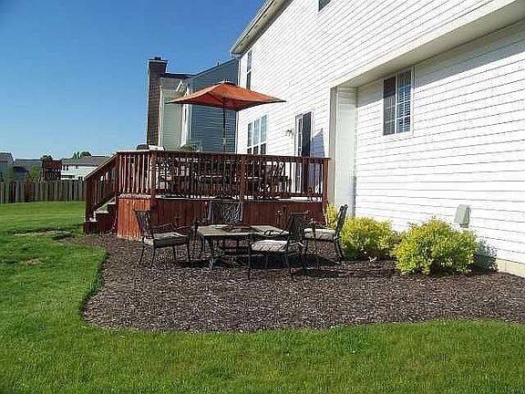 Backyard with barbeque place