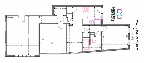 Floor plan Overlook 2570 2 Bedroom 1 Bath