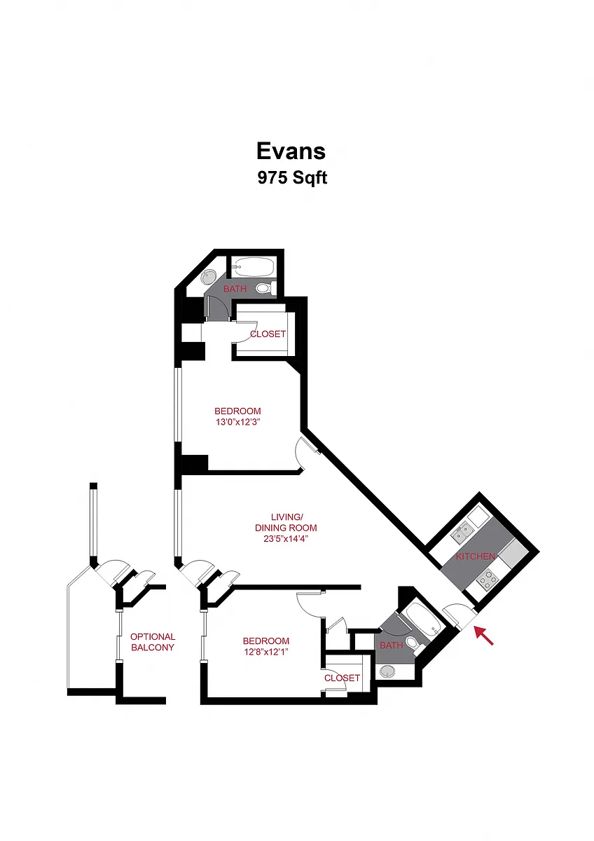 Floor plan Evans