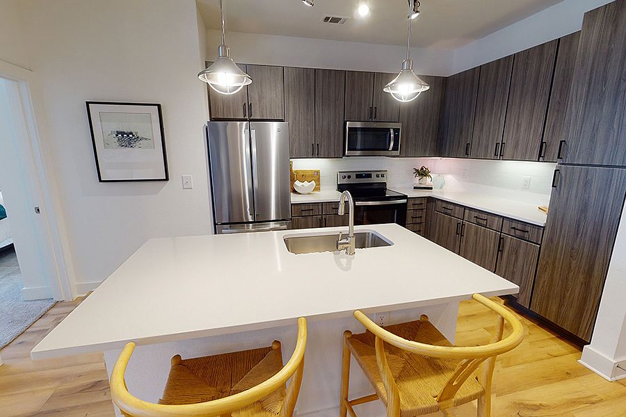 Upgraded kitchen with quartz countertops