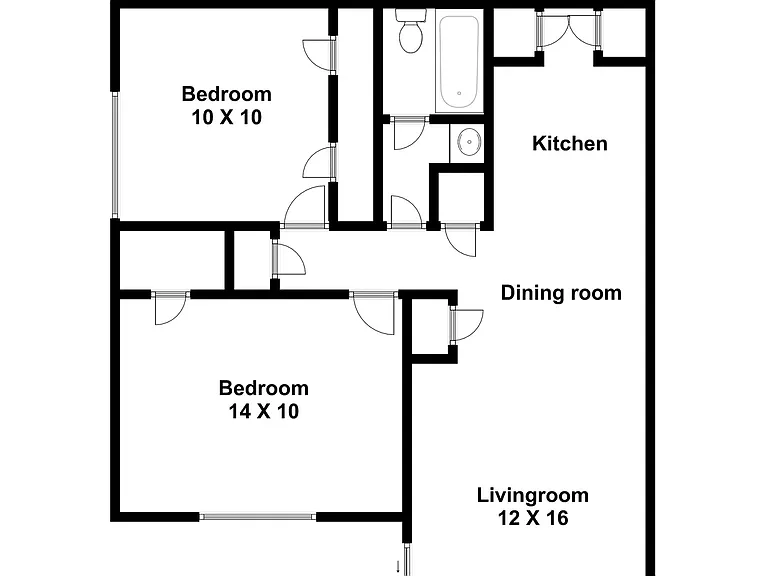 2 Bedroom 1 Bath 2 Bedroom 1 Bath