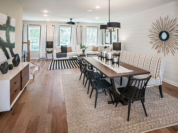 Open dining area into gathering room