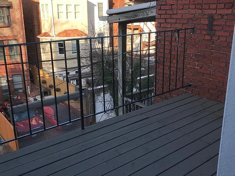 Kitchen deck overlooking T Street skyline.