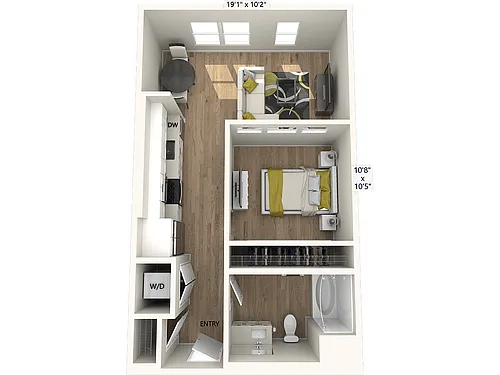 Floor plan S1-FinishI-617sf