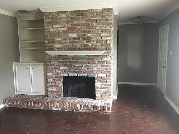 Wood burning fireplace