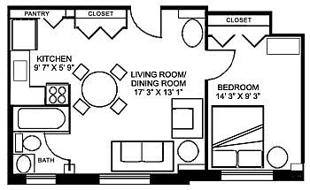 Floor plan 1 Bedroom
