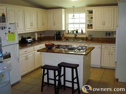 Kitchen with granite countertops