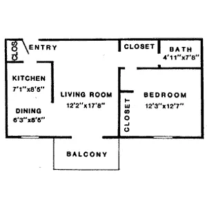 Floor plan 1 Bed
