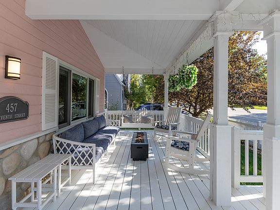 Front Porch with Gas Fireplace