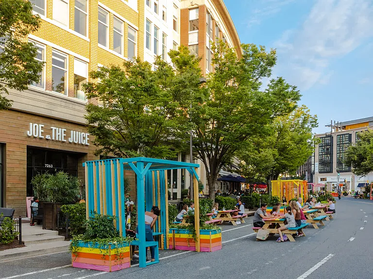 Check out the shops along Woodmont Avenue.