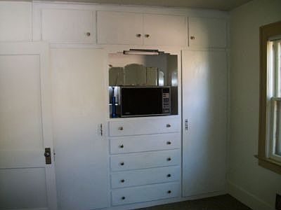 built in closet in bedroom