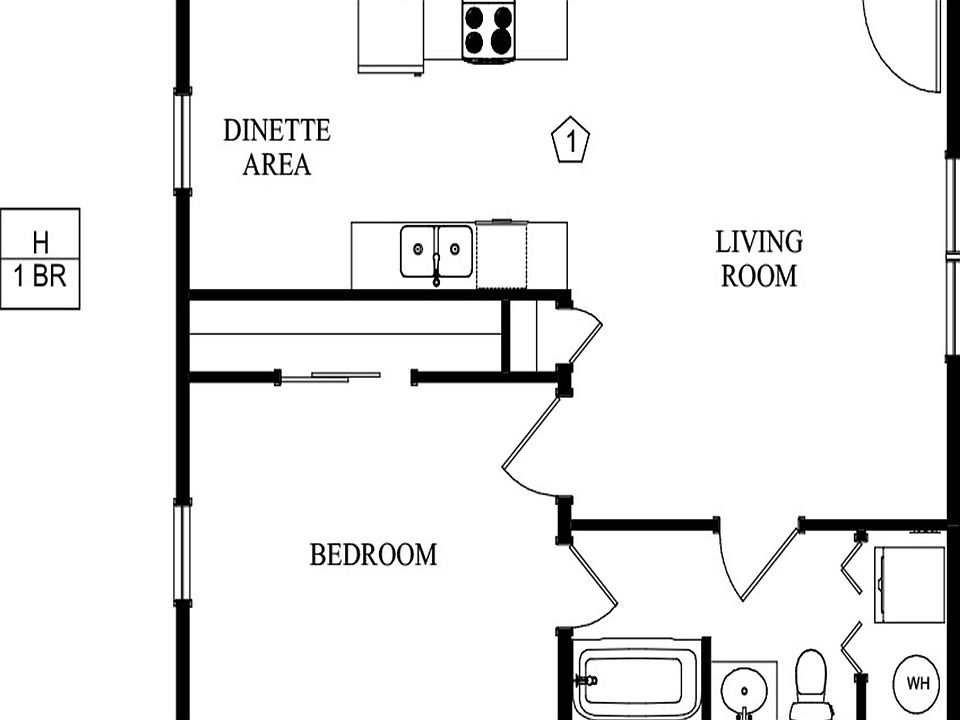 2nd Floor Crest Unit H - 1 Bed_05122020