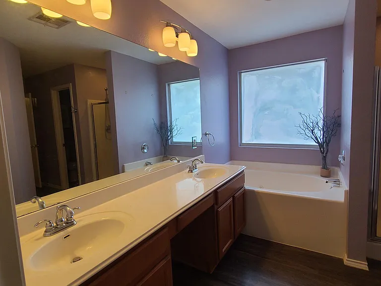 Primary bathroom, double vanity