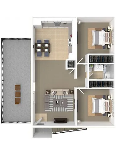Floor plan 2B/1B