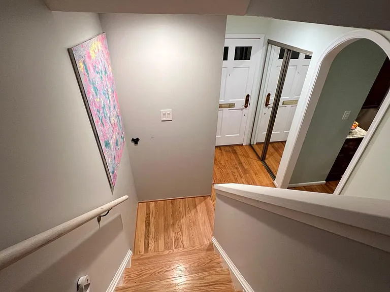 Stairs between first and second floors.