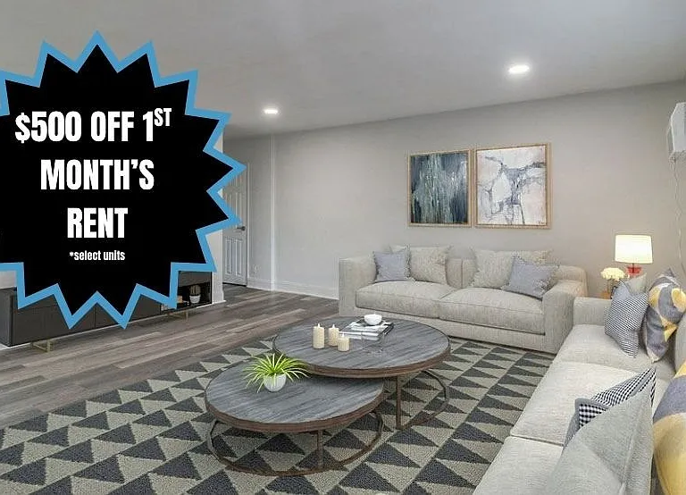 Elevate your lifestyle at Tall Tree Village Apartments with a cozy, modern living room perfect for relaxation and entertaining. Enjoy limited-time savings of $500 off your first month's rent. Schedule your tour today!