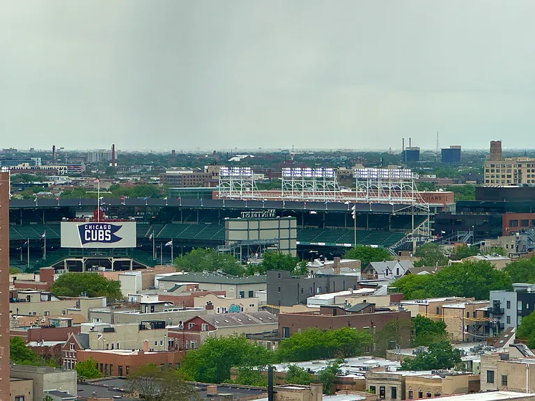 Views of Wrigley Field from Living Room & Bedroom