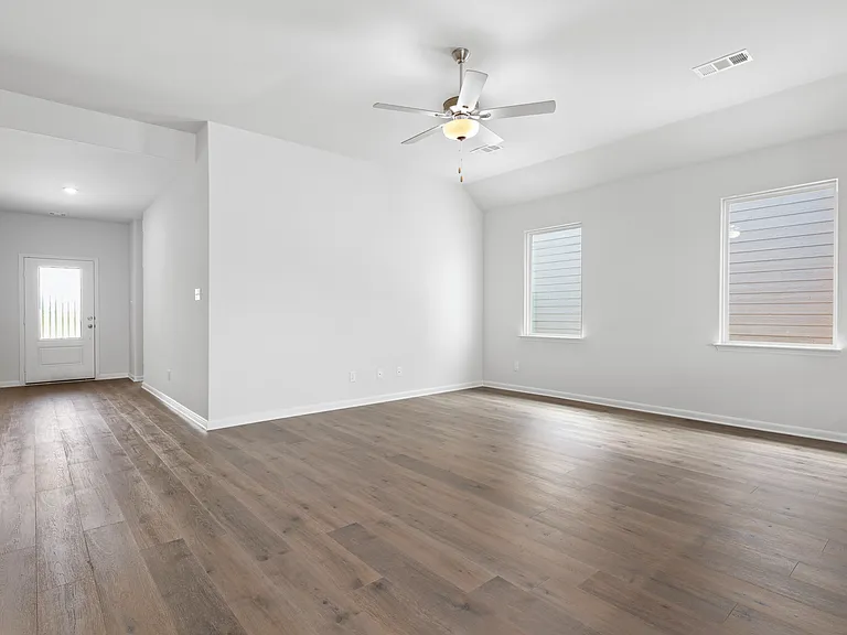 The family room is spacious, which makes it great for hosting.