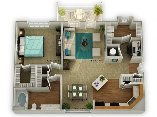 Floor plan Carriage (with Garage)