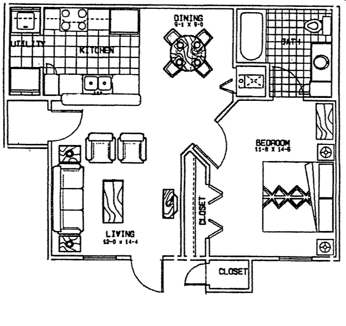 Floor plan One Bedroom