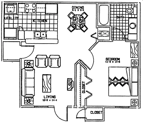 Floor plan One Bedroom