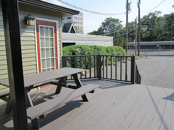 Rear Deck and Parking Lot
