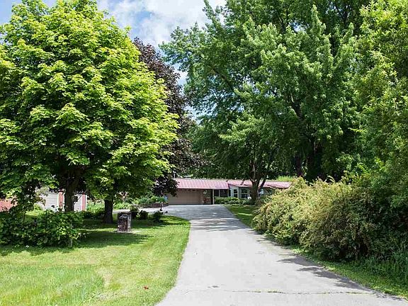 Looking down the driveway toward areage