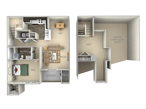 Floor plan The Dogwood Loft