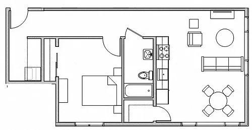 Floor plan One Bedroom B