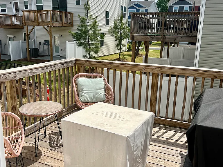 Patio chairs and round patio table can be included in the lease