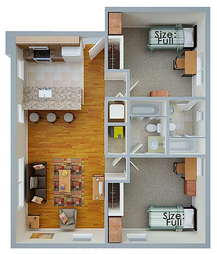 Floor plan 2 Bedroom