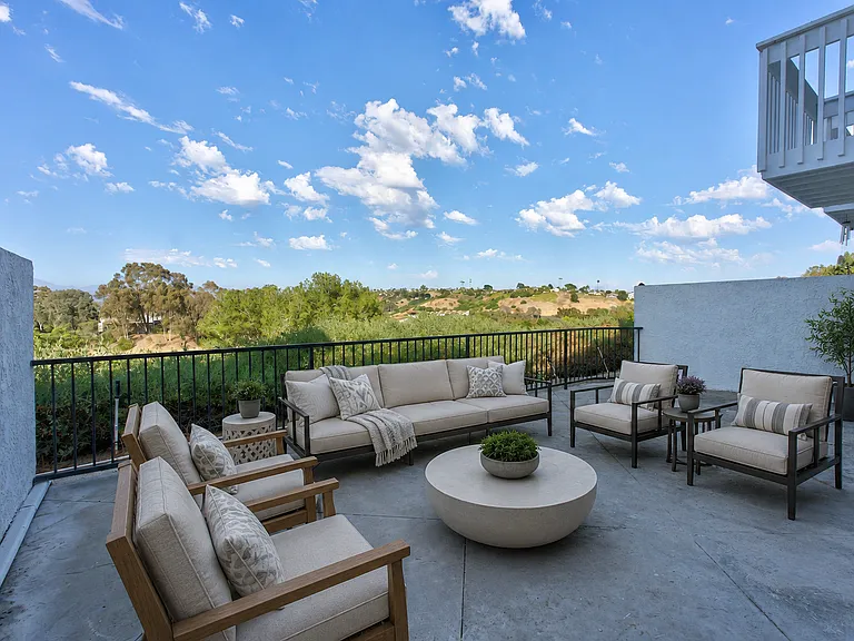 Large patio with views