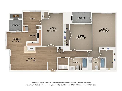 Floor plan C2 Renovated