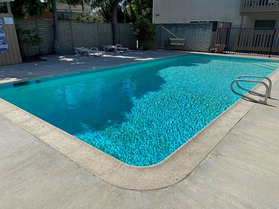 Sparkling swimming pool.