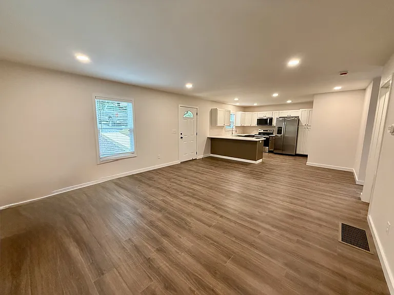 Open concept living area and kitchen