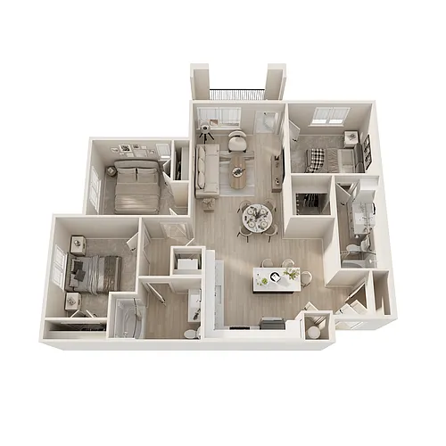 Floor plan Three Bedroom