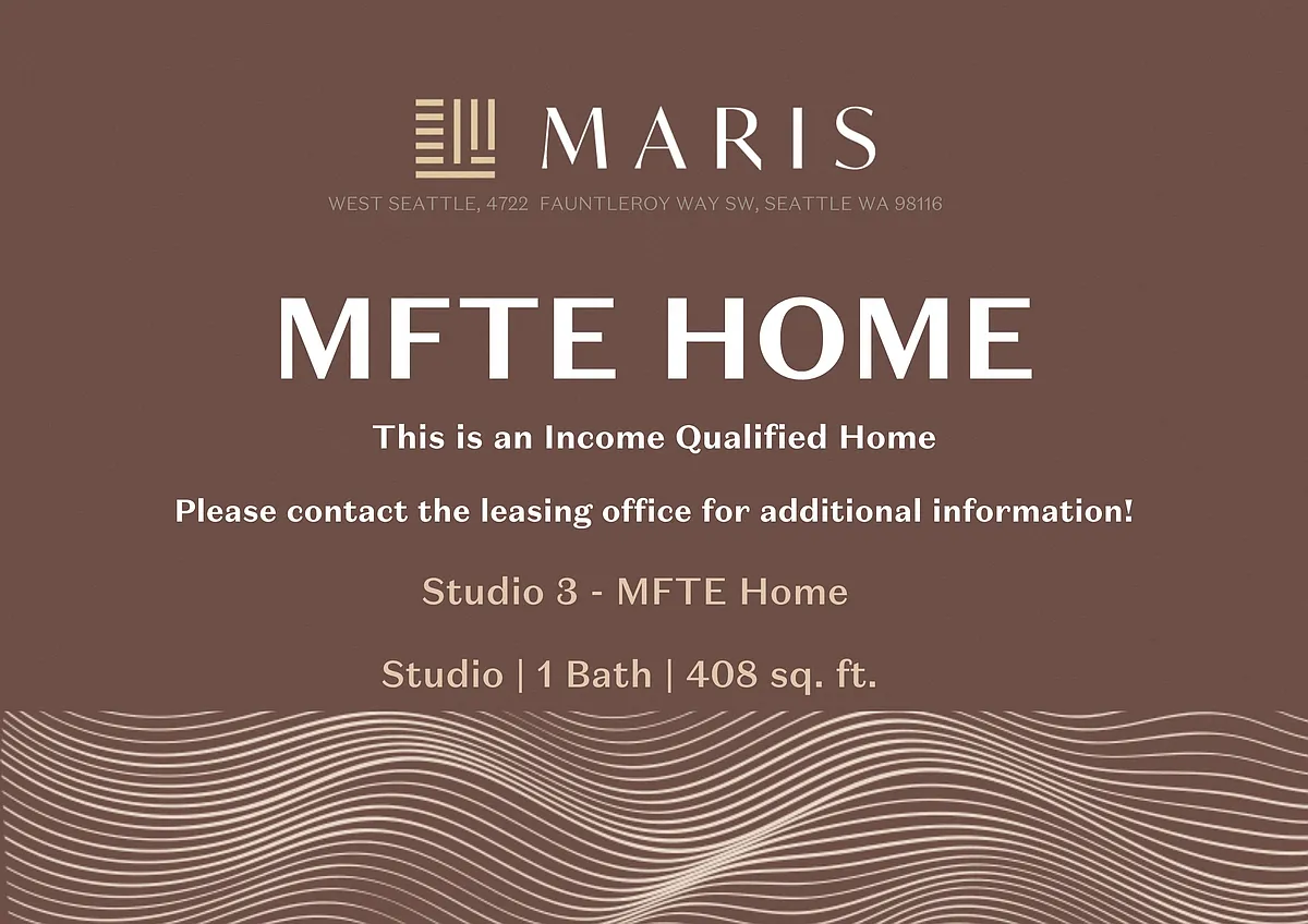 Floor plan Studio 3 MFTE