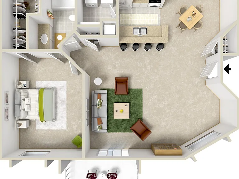 Lakeshore At Altamonte Springs - Verona - 1 Beds - 1 Baths - 955 Sq. ft.