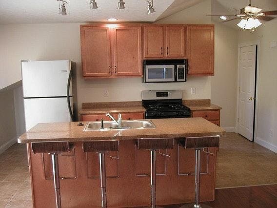 Kitchen with dining bar and all new applicances