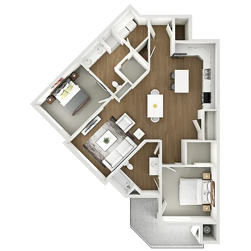 Floor plan 2B/2B OC