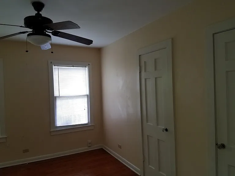 Bedroom with two closet doors, lots of closet space