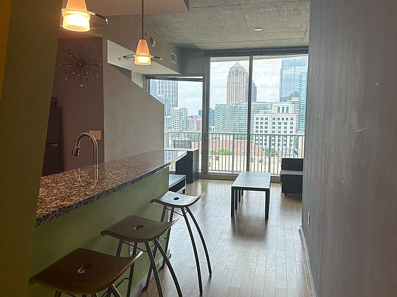 Kitchen eating counter and stools