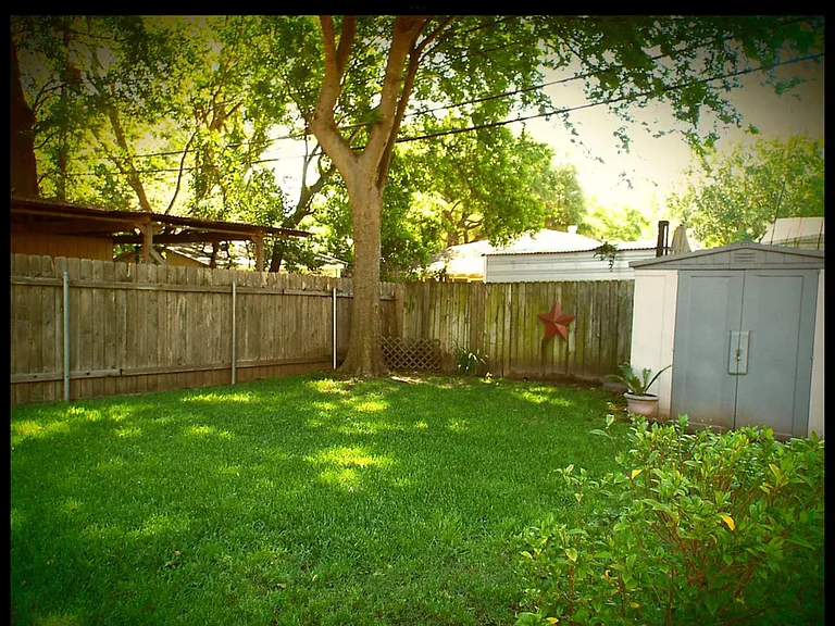 Spacious backyard.