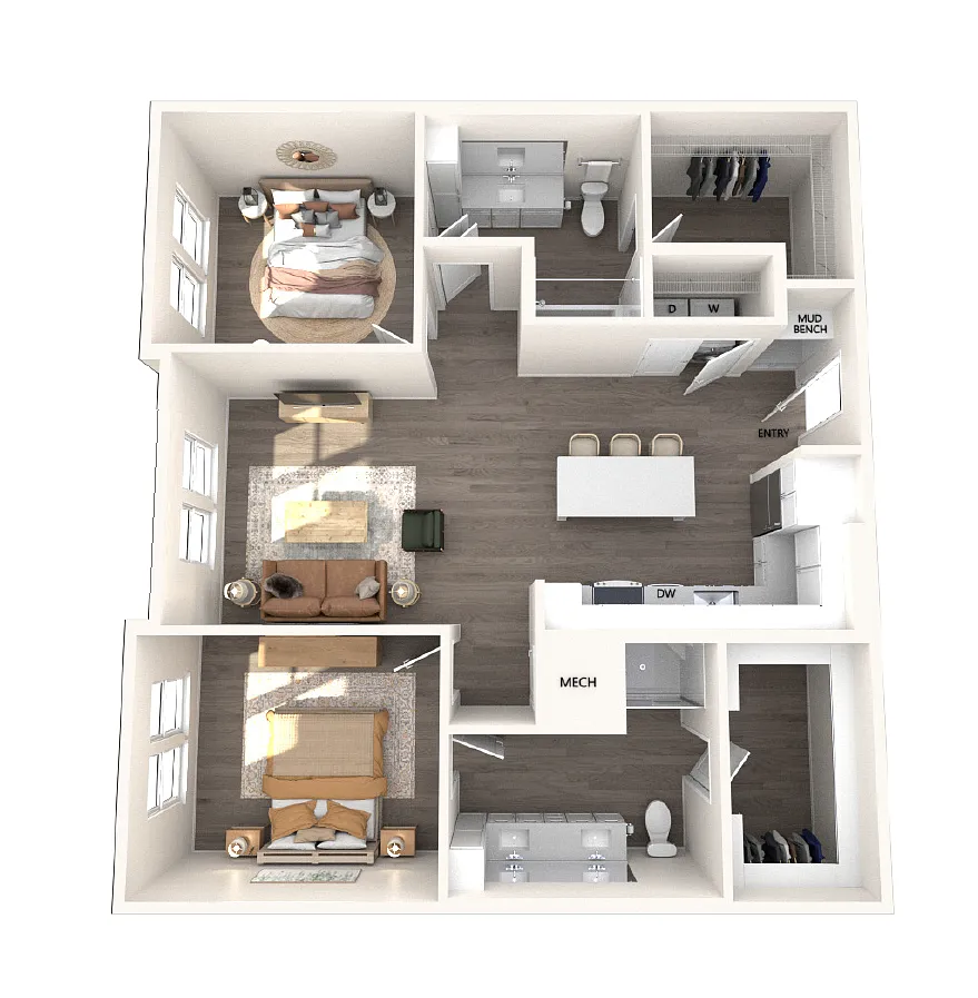 Floor plan B1-1175sf-nodim-124-524