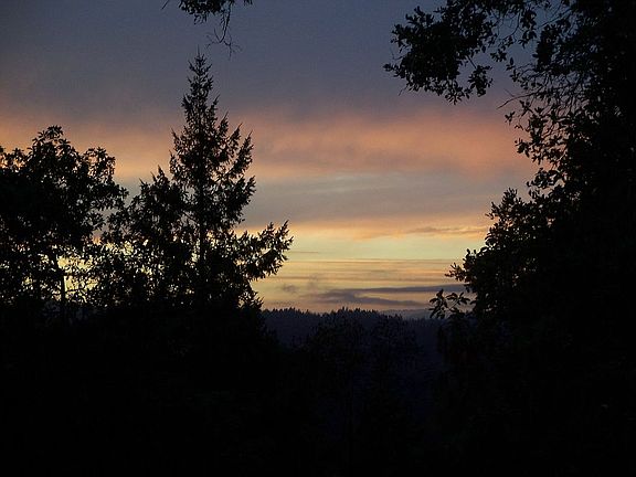 sunset from west facing wind