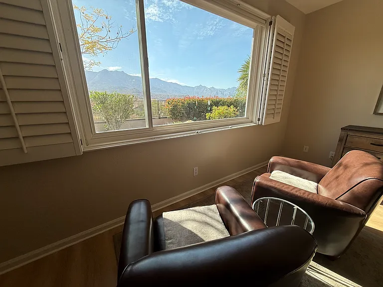 Sitting area in master bedroom